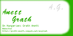 anett grath business card
